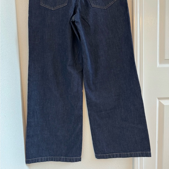 NWT Abercrombie & Fitch High Rise Wide Leg Trouser Jean in Rinse Wash - Picture 10 of 13